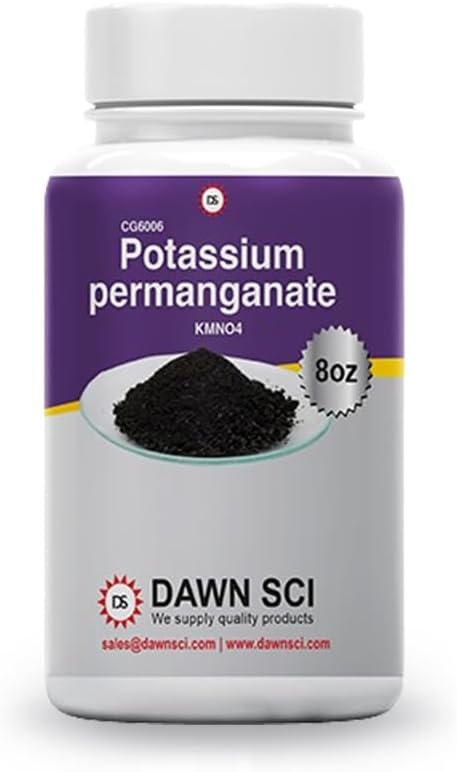 8oz DSI-DAWN SCIENTIFIC Regent Grade Potassium Permanganate Powder - Free Flowing