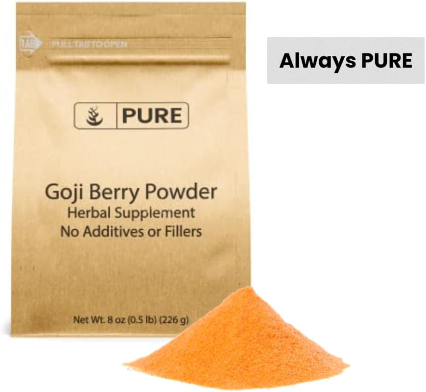 8oz Goji Berry Powder - Pure Original Wolfberry, Traditional Herbal Supplement, Non-GMO Ingredients