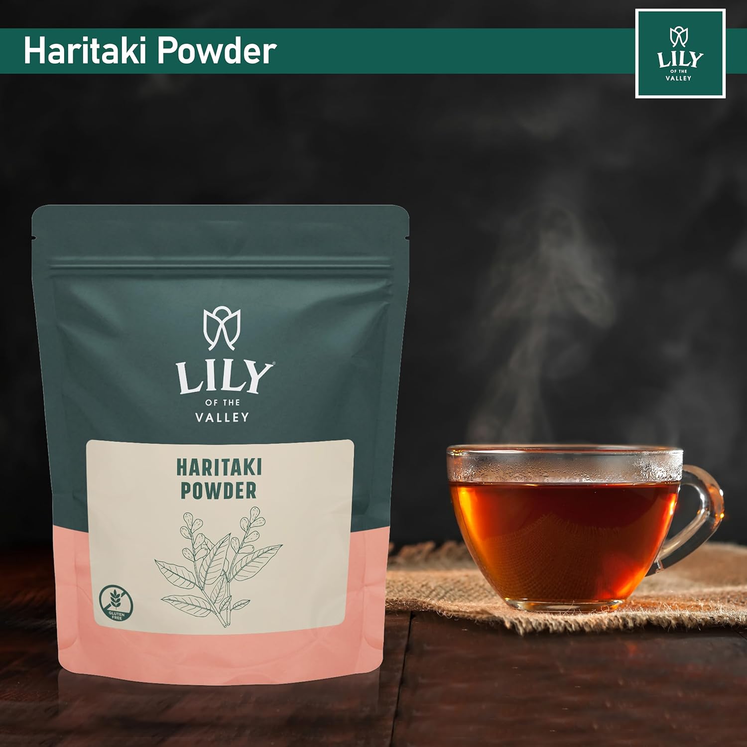 8oz Lily of the Valley Haritaki Powder from India - Terminalia Chebula Ayurvedic Herb - Vegan, Gluten-Free, 100% Natural - No Preservatives