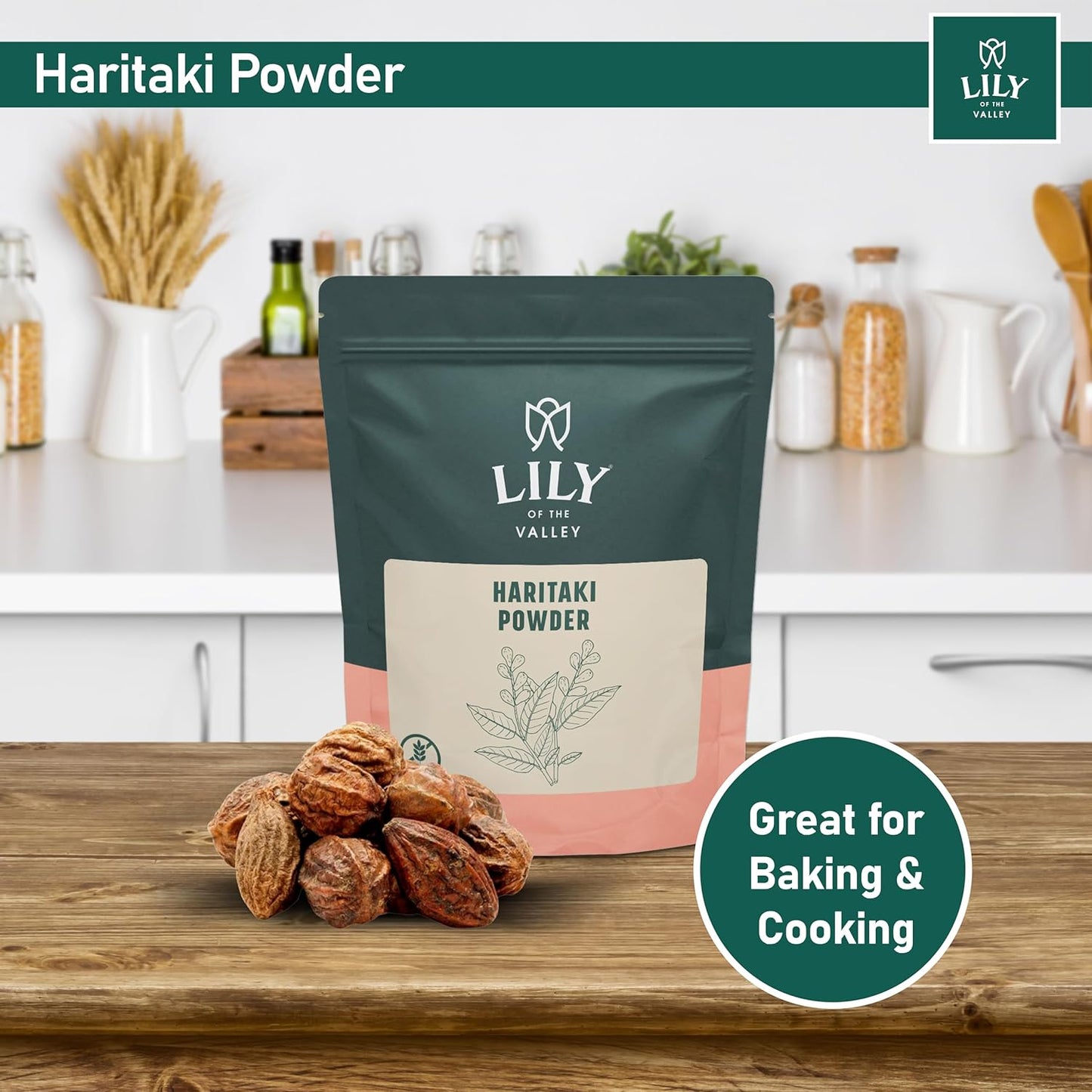 8oz Lily of the Valley Haritaki Powder from India - Terminalia Chebula Ayurvedic Herb - Vegan, Gluten-Free, 100% Natural - No Preservatives