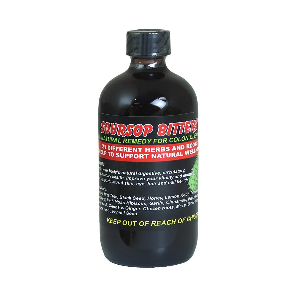 8oz Natural Soursop Bitters with Botanical Extracts for Immune Support