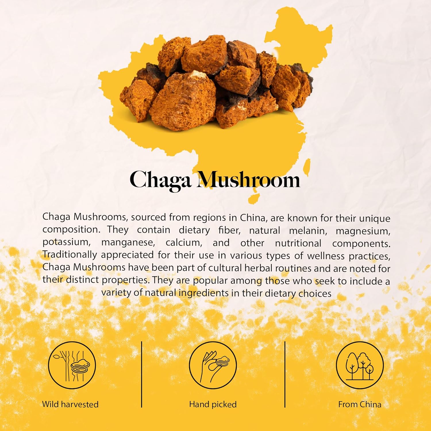 8oz Organic Chaga Mushroom Powder - Vegan Superfood Supplement for Smoothies & Baked Goods - Kosher Adaptogen Powder by Juice Crafters