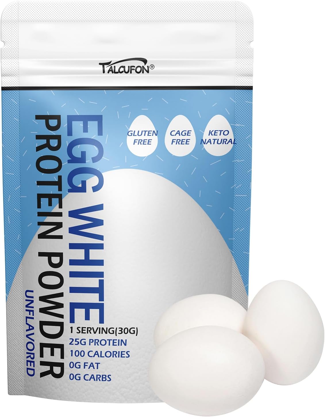 8oz Pasteurized Egg White Protein Powder - High Protein, Gluten-Free, Ideal for Baking/Cooking - Unflavored - 227g
