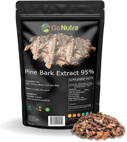 8oz Pine Bark Extract Powder | Standardized 95% Proanthocyanidins | Pure Non-GMO Vegan Supplement