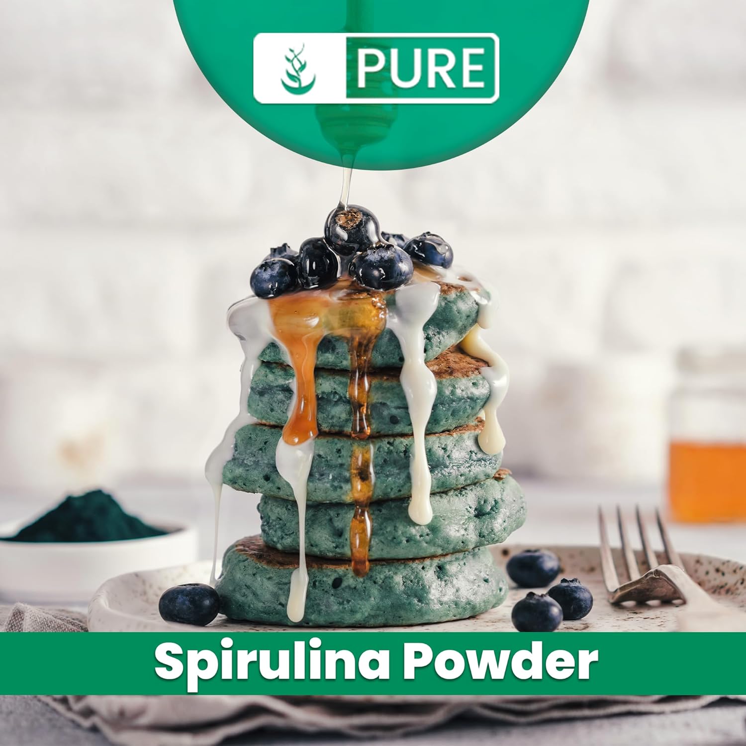 8oz Pure Original Spirulina Powder - Plant-Based Complete Protein, Non-GMO