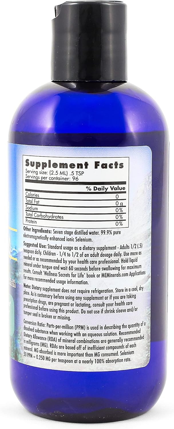 8oz Selenium Supplement - Supports Body Growth, Fertility, Elasticity - Antioxidant Mineral - 96 Servings