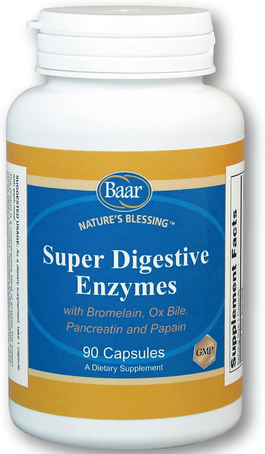 90-Capsule Baar Super Digestive Enzymes for Improved Digestion