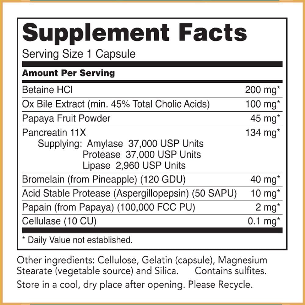 90-Capsule Baar Super Digestive Enzymes for Improved Digestion