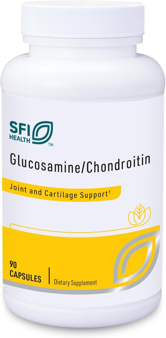 90 Capsules of Klaire Labs Glucosamine Chondroitin for Joint Support, Soy & Dairy-Free Formula