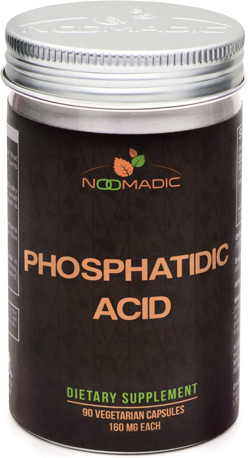 90 Capsules of Noomadic Phosphatidic Acid (PA) 160mg - Standardized to 50% PA