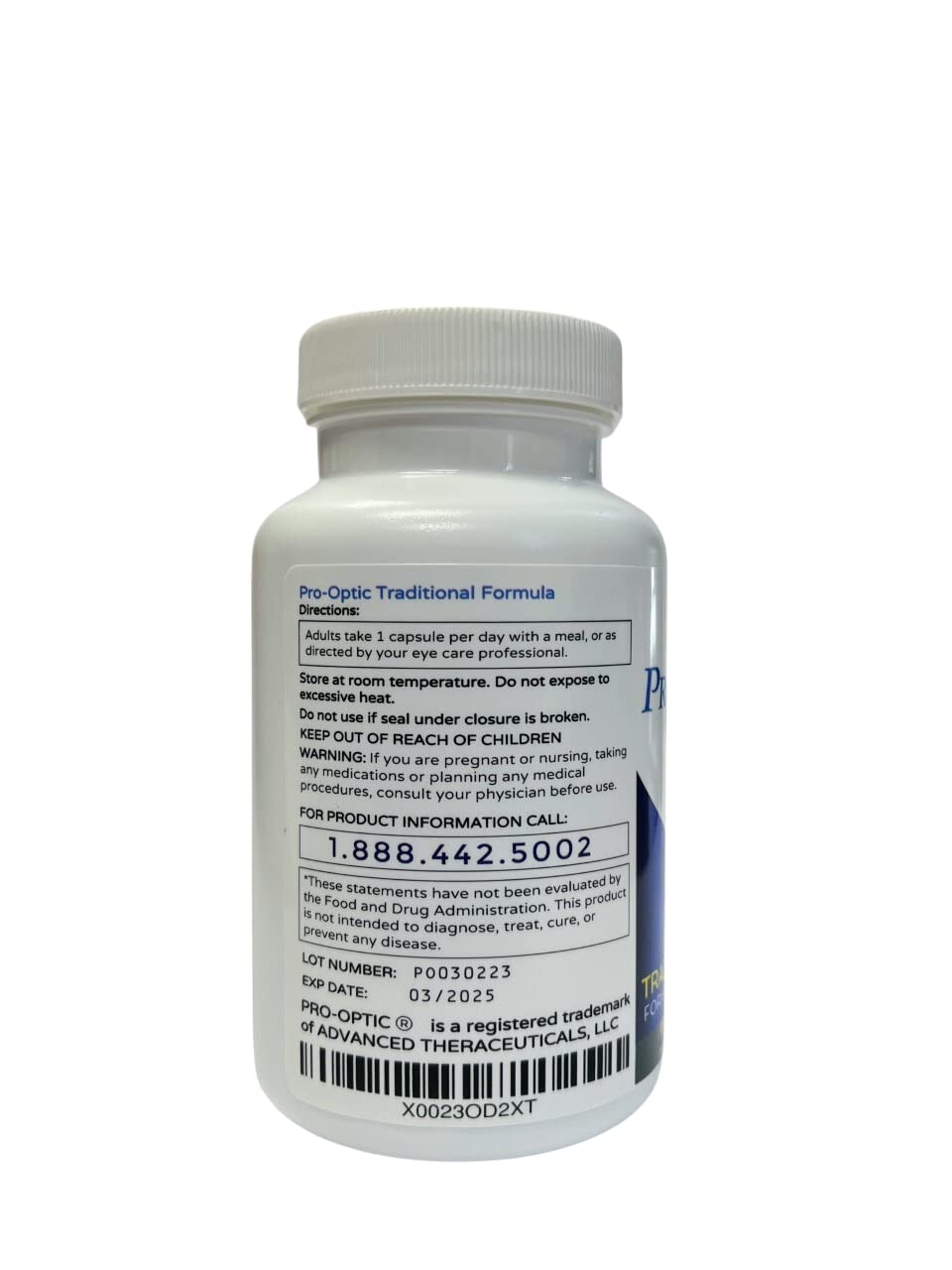 90 Capsules of PROOPTIC Pro-Optic Traditional Formula, AREDS 2 Based - 3 Month Supply