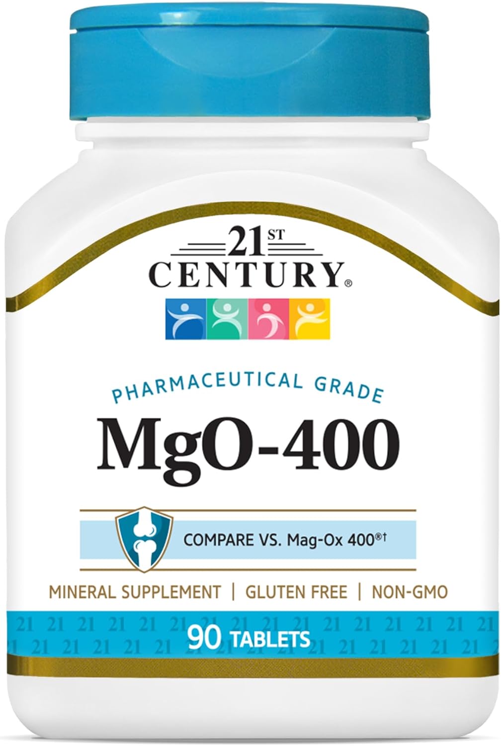 90 Count 21st Century mgO 400 mg Tablets in Assorted Flavors