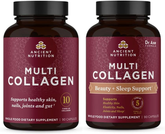 90 Count Ancient Nutrition Multi Collagen Capsules for Beauty, Sleep, and Joint Health