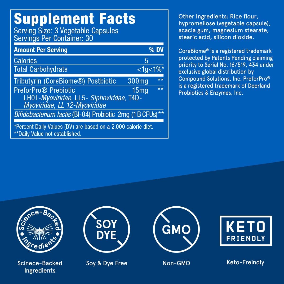 90 Count Bulletproof Express 3-in-1 Probiotic Supplement for Fast and Sustained Gut Health