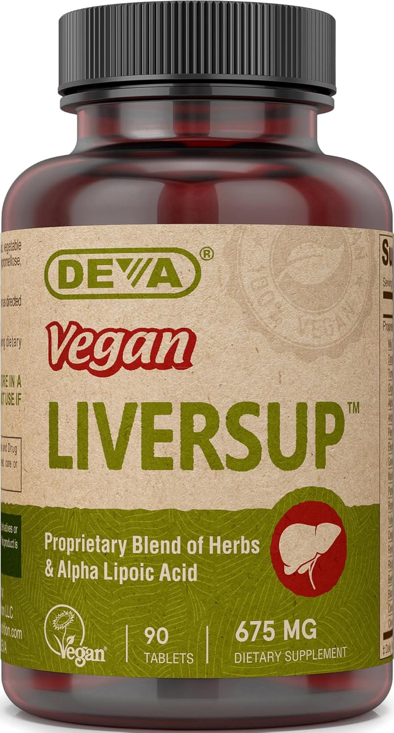 90 Count DEVA Nutrition Vegan Liver Support Tablets for Detox and Health Support