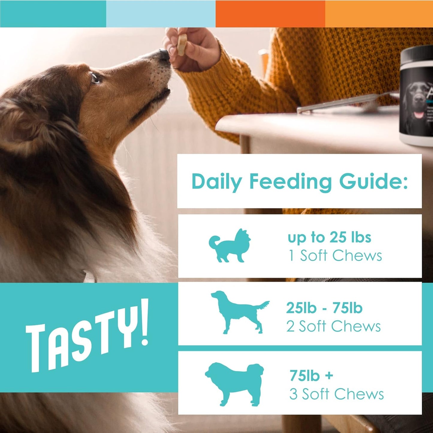 90 Count NUSENTIA Dog Vitamins: Array Soft Chews for Digestive Support, Probiotics & Enzymes