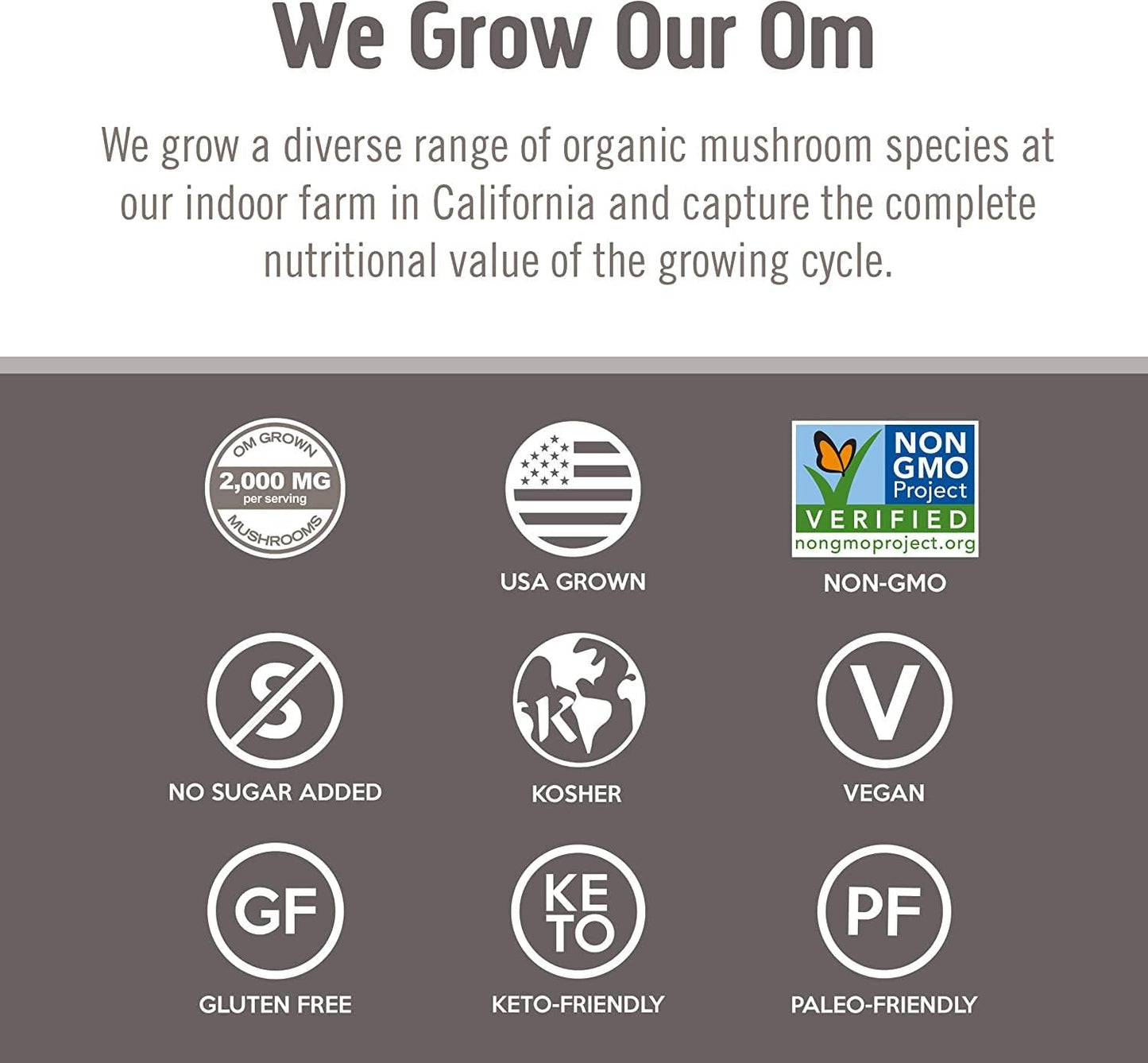 90-Count Om Mushroom Superfood Chaga Capsules: US-Grown Immune Support & Antioxidants