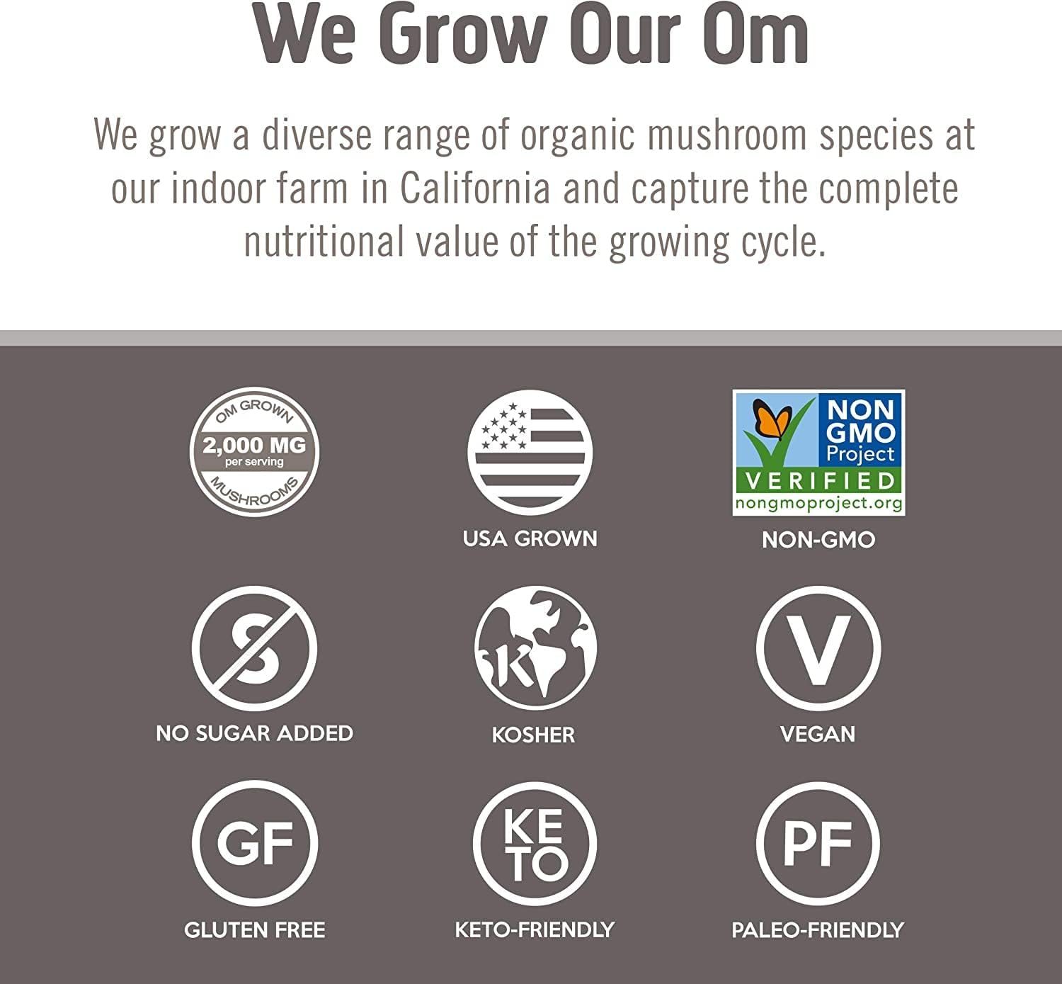 90-Count Om Mushroom Superfood Chaga Capsules: US-Grown Immune Support & Antioxidants