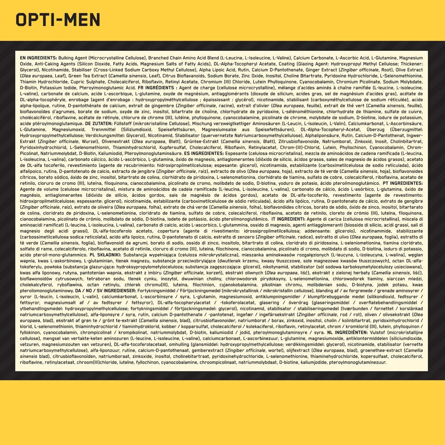 90-Count Optimum Nutrition Opti-Men Multivitamin Tablets - Pack of 90 Tablets