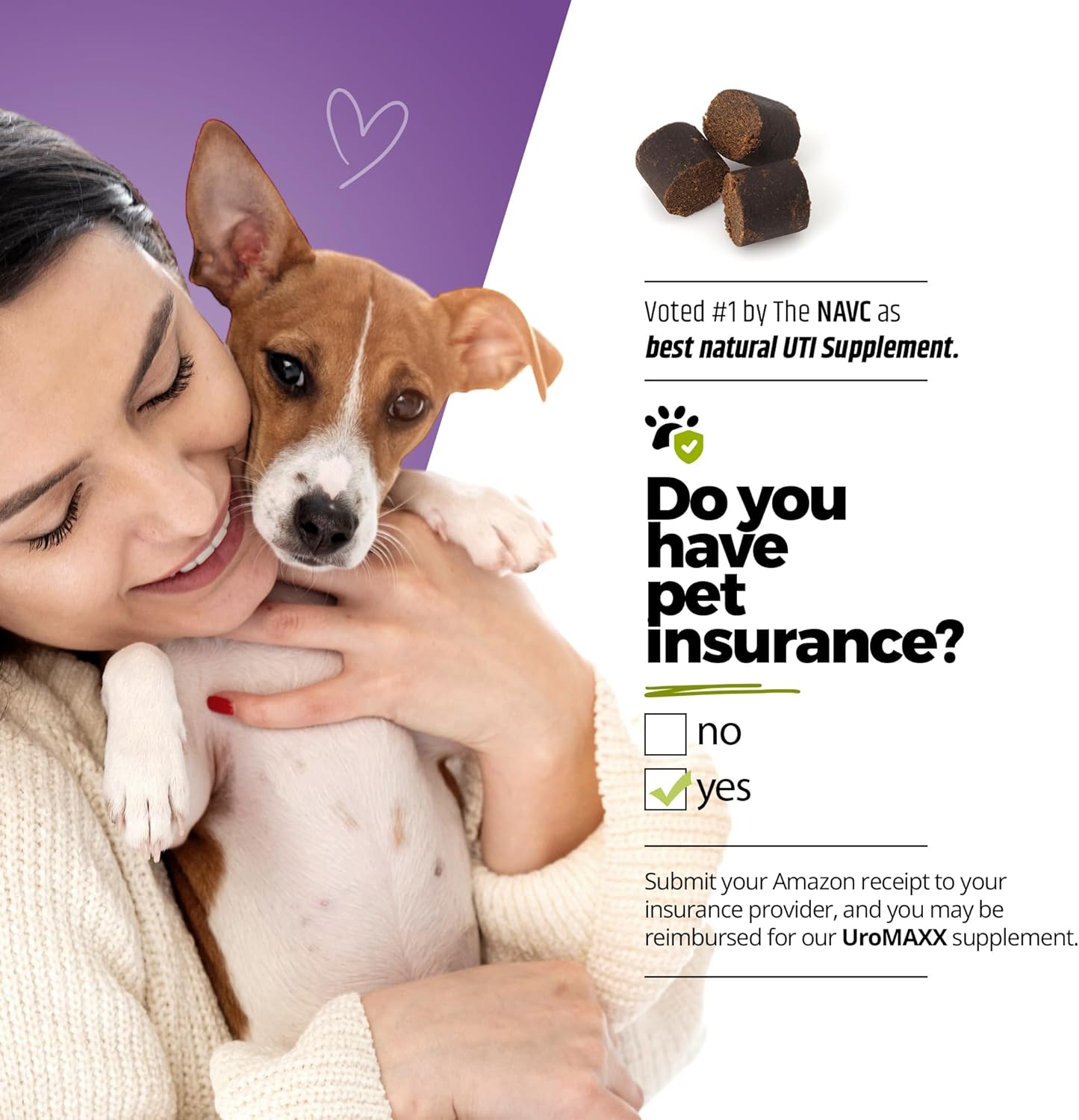 90 Count UroMAXX Dog UTI Treatment Chews - Natural Cranberry & Glucosamine Support - Made in USA - Chicken Flavor - 3 Pack