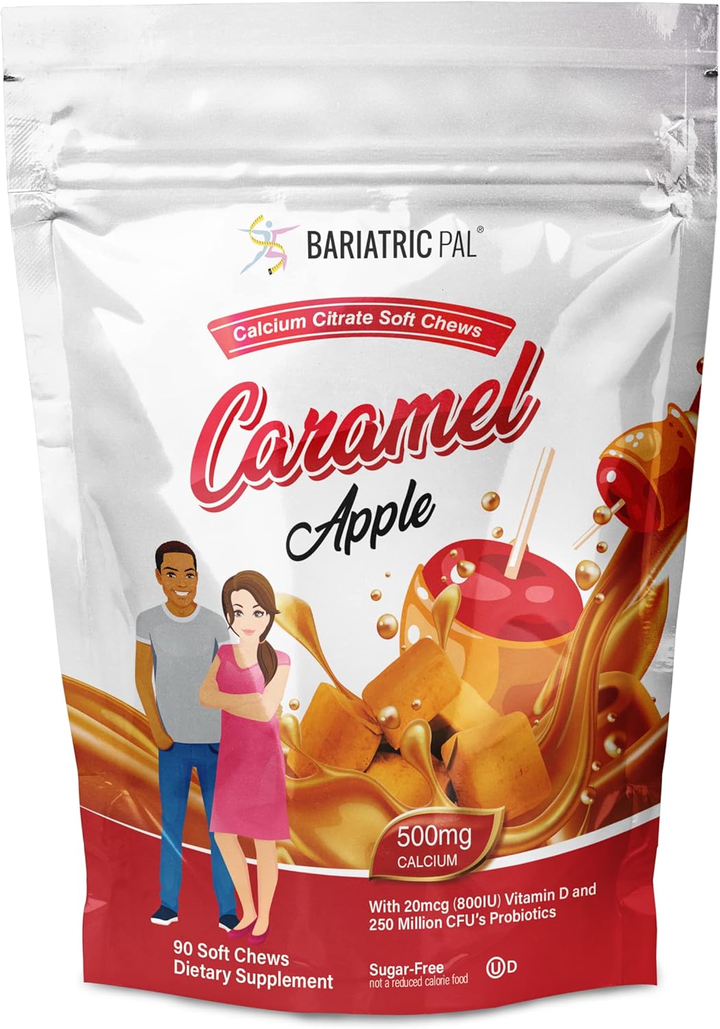 90-Day Bariatric Vitamin Bundle with Multivitamin and Calcium Citrate Soft Chews - Caramel Apple Flavor