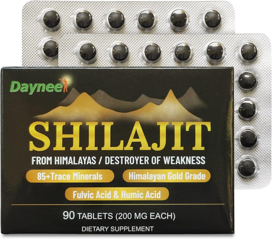 90-Day Supply of ciwoll 90 Shilajit Tablets - Pure Himalayan Shilajit Organic Drops - 200mg Each - Maximum Potency Gold Grade 100% Natural Supplement for Metabolism, Energy, & Immune Support