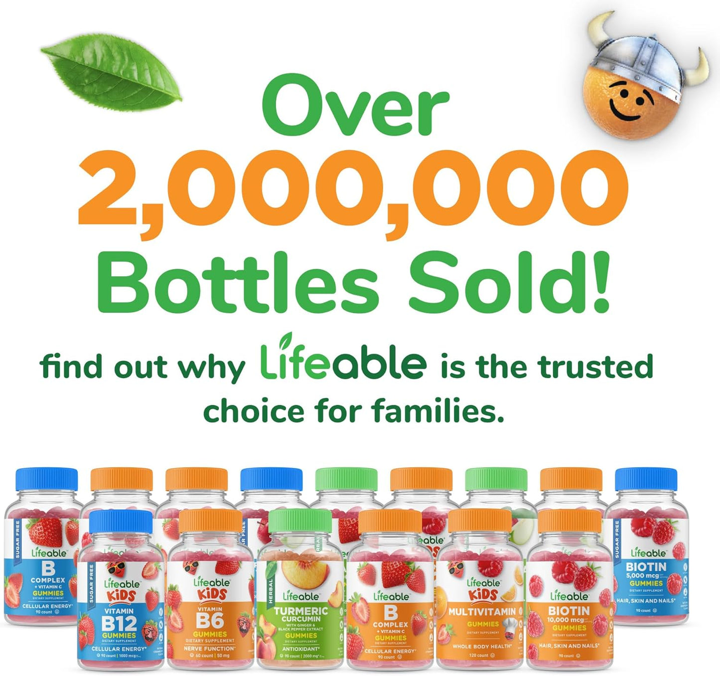 90 Kids Probiotic Gummies with 2 Billion CFU for Gut & Immune Health by Lifeable