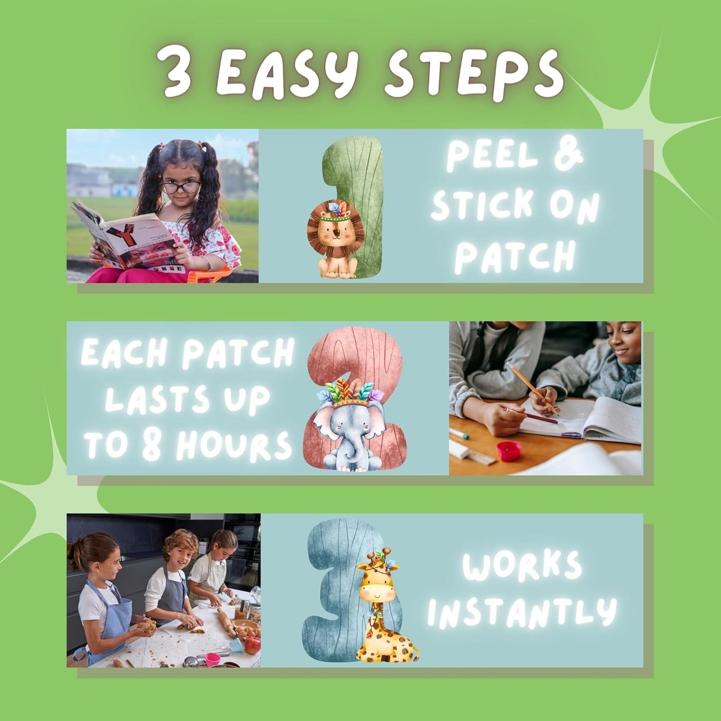 90 Pack of Focus-Boosting Stickers for Improved Attention and Brain Health - Drug-Free, Bubble Design, Suitable for Clothing, Unisex