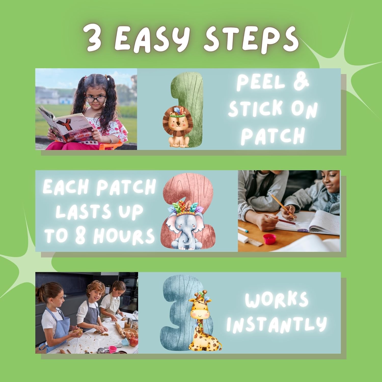 90 Pack of Focus-Boosting Stickers for Improved Attention and Brain Health - Drug-Free, Bubble Design, Suitable for Clothing, Unisex