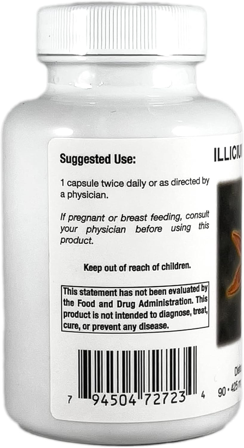 90 Pure Star Anise Vegetarian Capsules by Supreme Nutrition Products - Illicium Supplement