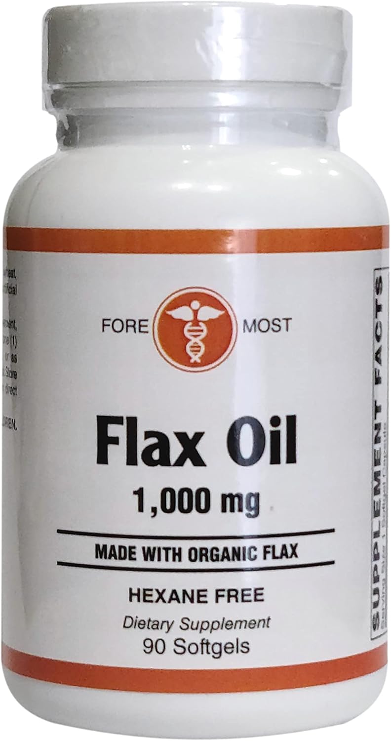 90 Softgels of 1000mg Flax Oil by Holistic Health International, LLC
