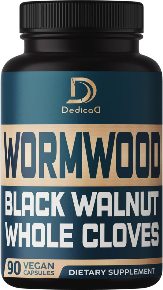 90 Vegan 12in1 Wormwood Capsules for Digestive, Immune, and Mood Support - 3-Month Supply