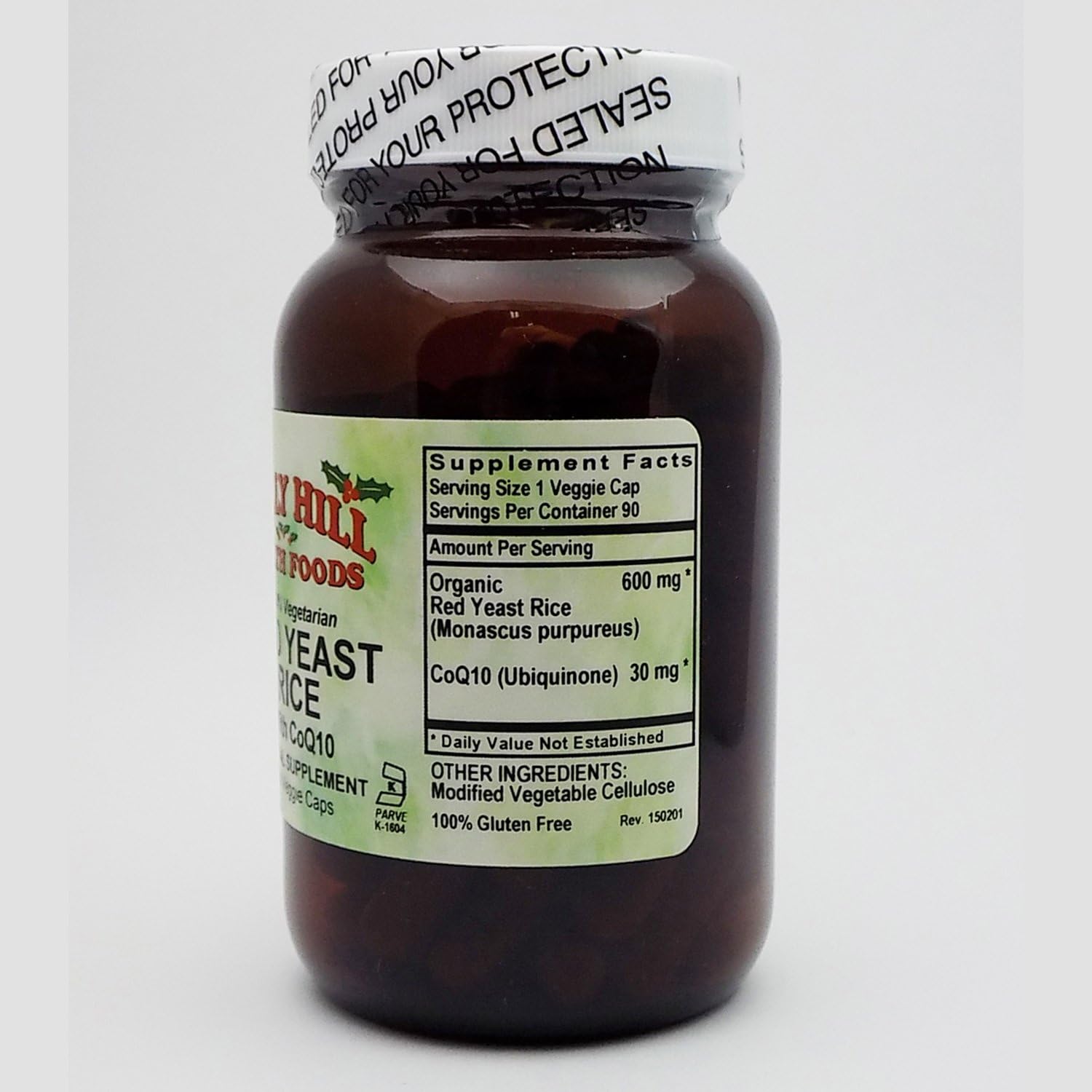 90 Vegetarian Capsules of Holly Hill Health Foods Red Yeast Rice for Heart Health