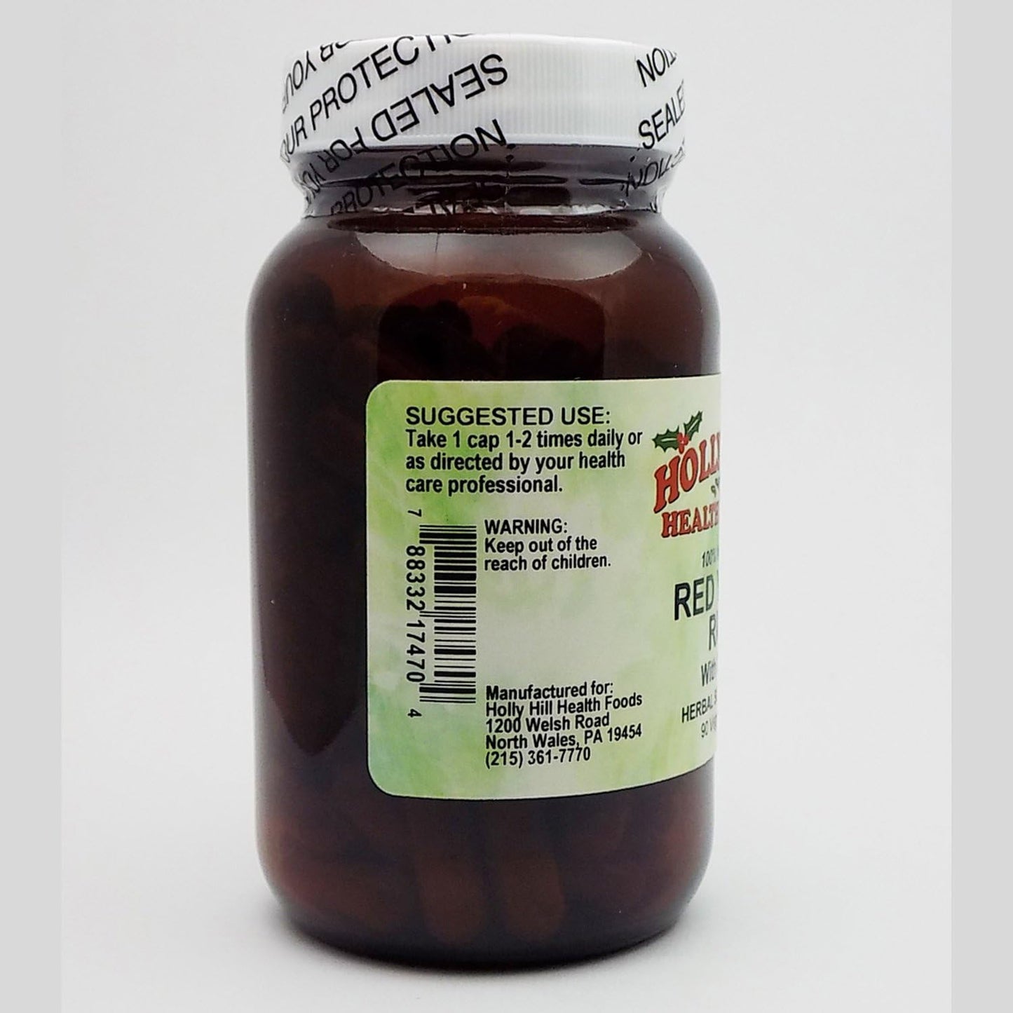 90 Vegetarian Capsules of Holly Hill Health Foods Red Yeast Rice for Heart Health