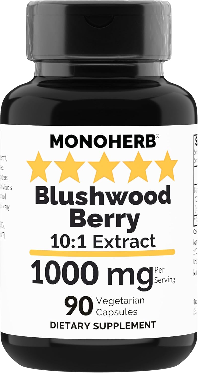 90 Vegetarian Capsules of MONOHERB Blushwood Berry Extract 1000 mg - Natural Supplement for Health and Wellness