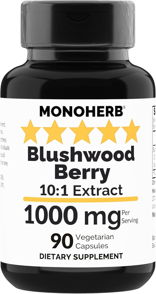 90 Vegetarian Capsules of MONOHERB Blushwood Berry Extract 1000 mg - Natural Supplement for Health and Wellness