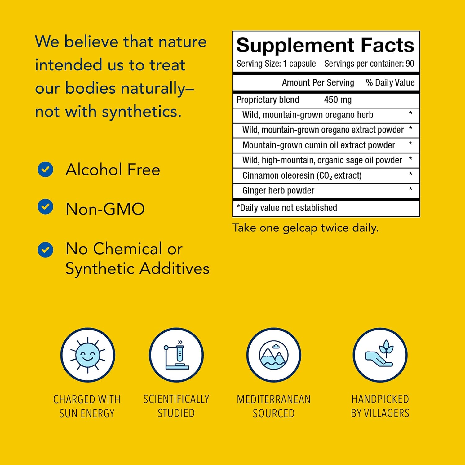 90 Veggie Capsules of North American Herb & Spice OregaResp for Immune & Respiratory Support with Cumin, Sage, and Oregano Oil - Non-GMO Formula Safe for Children & Pets - 90 Servings