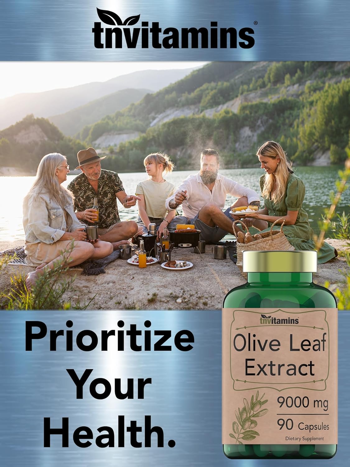 9000 MG Olive Leaf Extract Capsules - 90 Count | High Oleuropein Content | Antioxidant Rich with Polyphenols | Non-GMO | Made in USA - BoostGo Australia