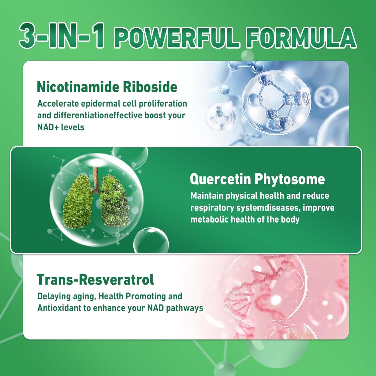 900mg Liposomal Nicotinamide Riboside NAD+ Supplement - Anti-Aging, Energy, Focus - 100 Capsules, 50 Day Supply