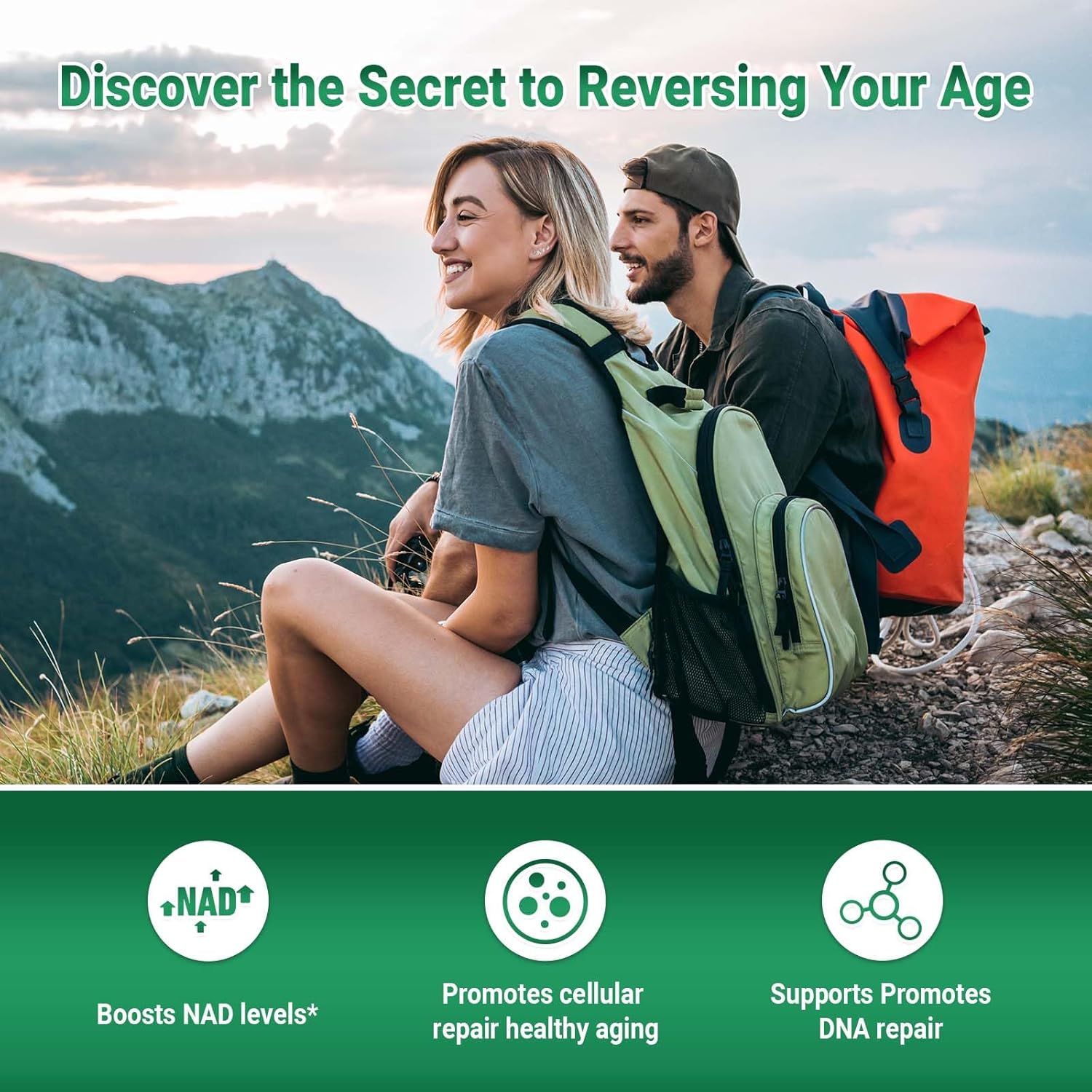 900mg Liposomal Nicotinamide Riboside NAD+ Supplement - Anti-Aging, Energy, Focus - 100 Capsules, 50 Day Supply