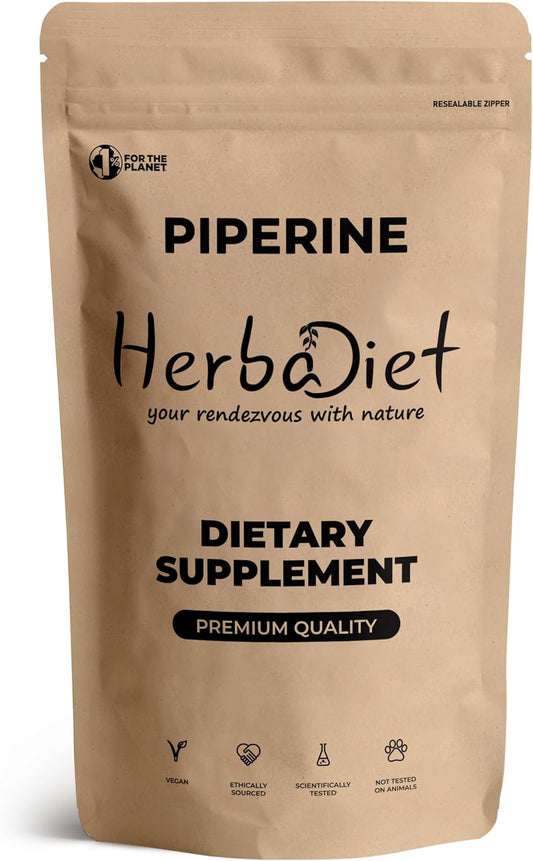 95% Piperine Powder | Black Pepper Extract for Bioavailability | Nutrient Absorption | Gluten Free Non-GMO Supplement