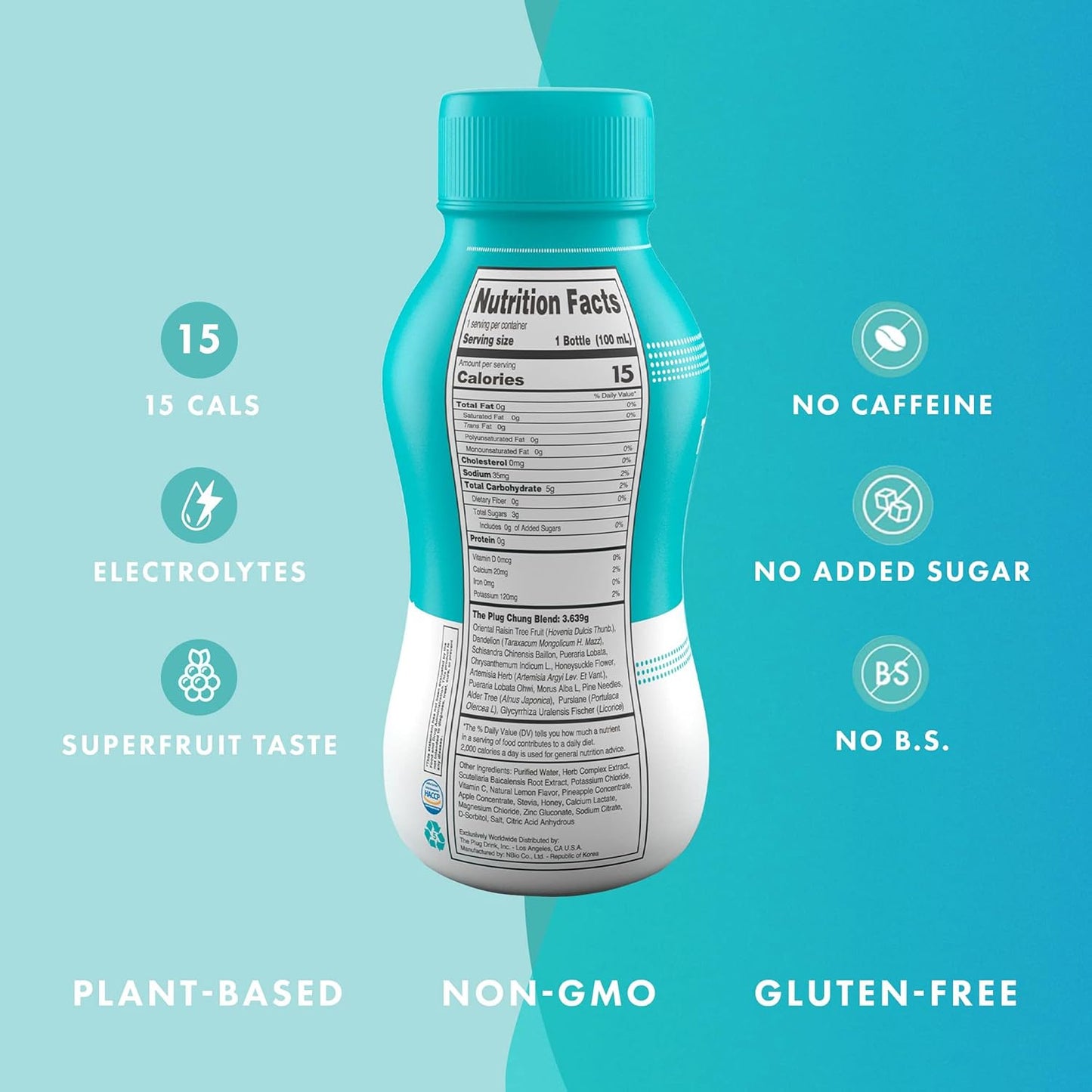 96-Pack of All-Natural Plant-Based Electrolyte & Liquid Hydration Drink for Detox - Key Nutrients Support & Regain Energy Drink