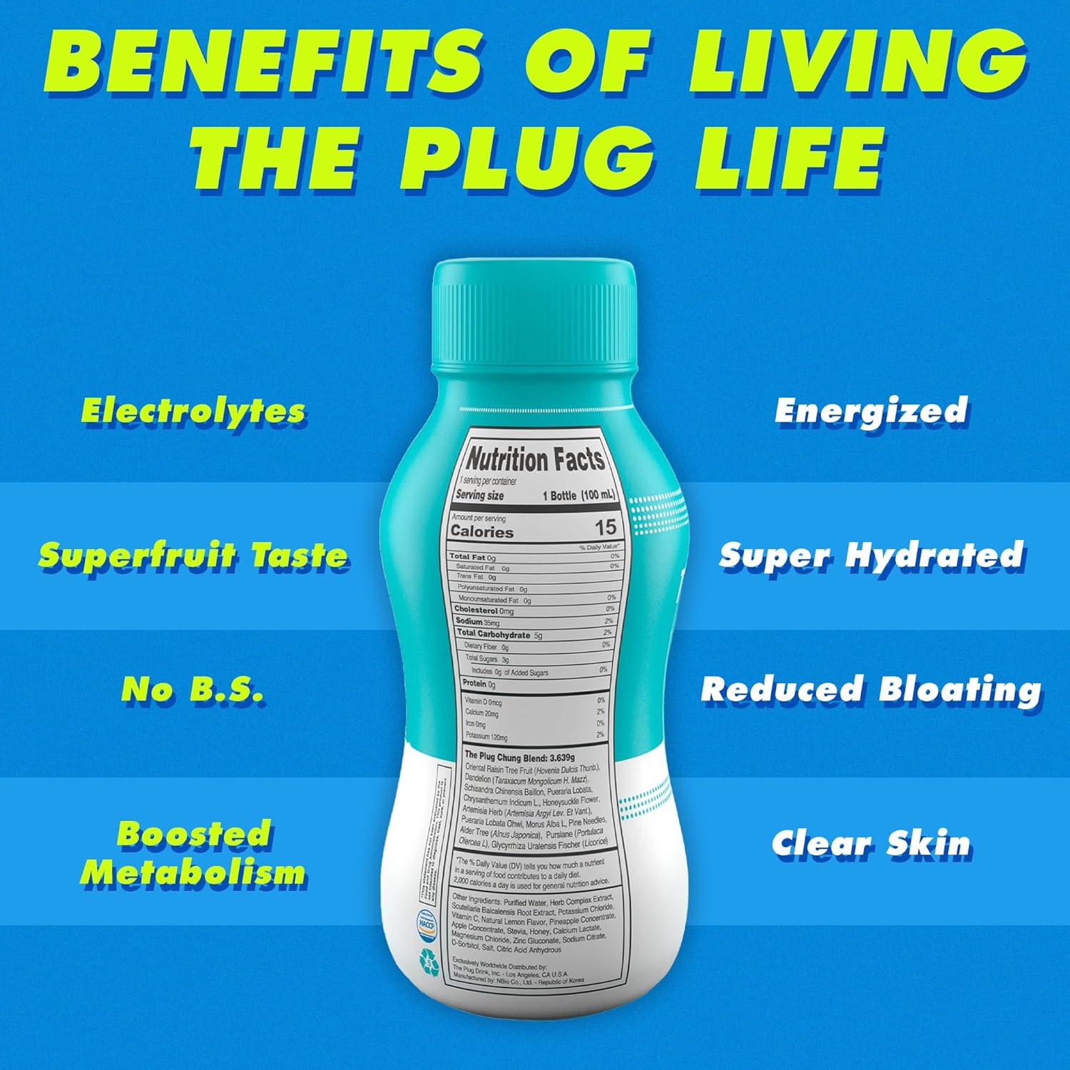 96-Pack of All-Natural Plant-Based Electrolyte & Liquid Hydration Drink for Detox - Key Nutrients Support & Regain Energy Drink