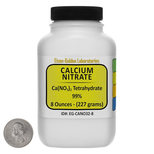 99% AR Grade Calcium Nitrate Prills 8 Oz - Eisen-Golden Laboratories - Space-Saver Bottle