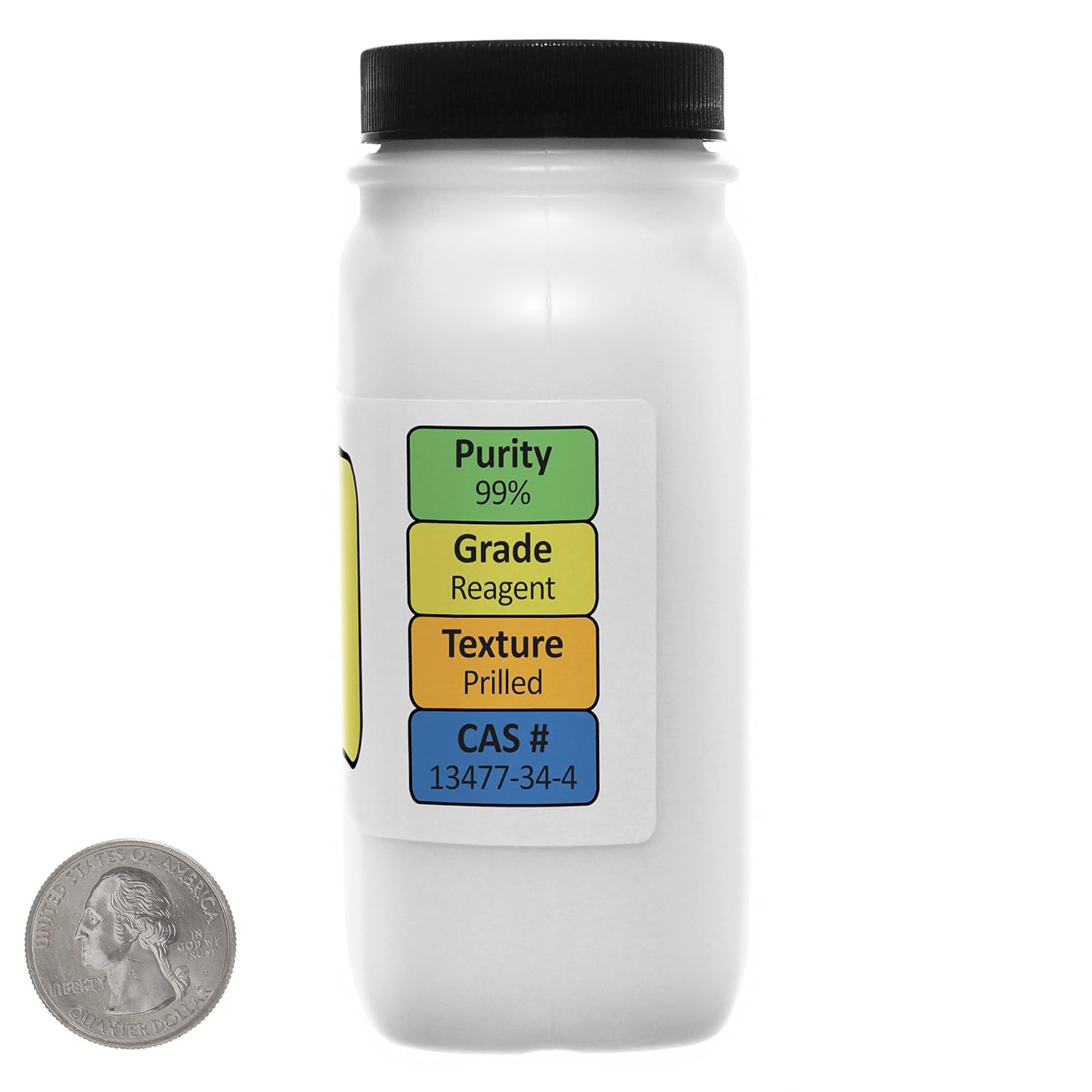 99% AR Grade Calcium Nitrate Prills 8 Oz - Eisen-Golden Laboratories - Space-Saver Bottle