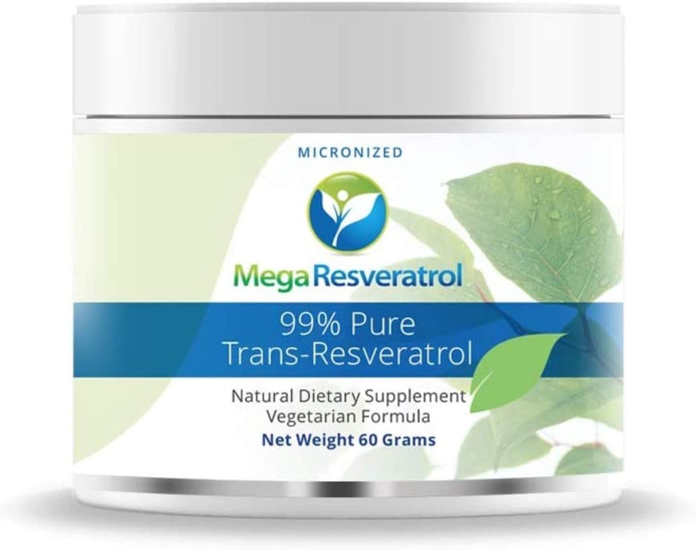 99% Pure Micronized Trans-Resveratrol Powder - 60g Pharmaceutical Grade, Certified Purity, Excipients Free