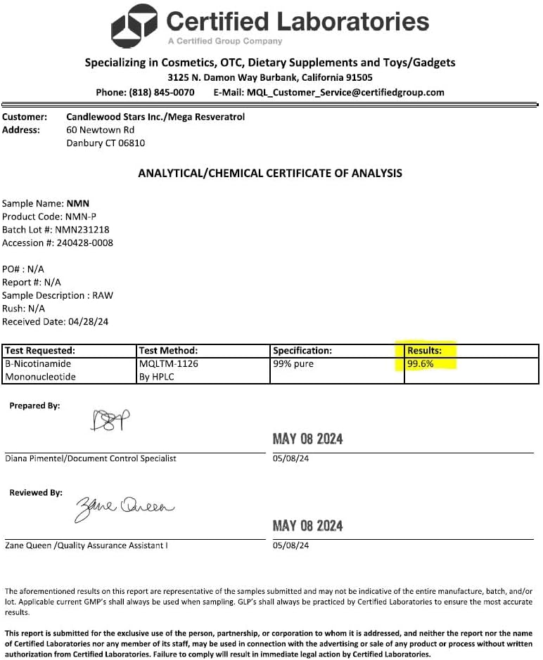 99% Pure Micronized Trans-Resveratrol Powder - 60g Pharmaceutical Grade, Certified Purity, Excipients Free