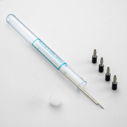 99.99% Pure Silver Wire Set for Colloidal Silver Generator - 6" 14 Gauge with Certificate & Holders