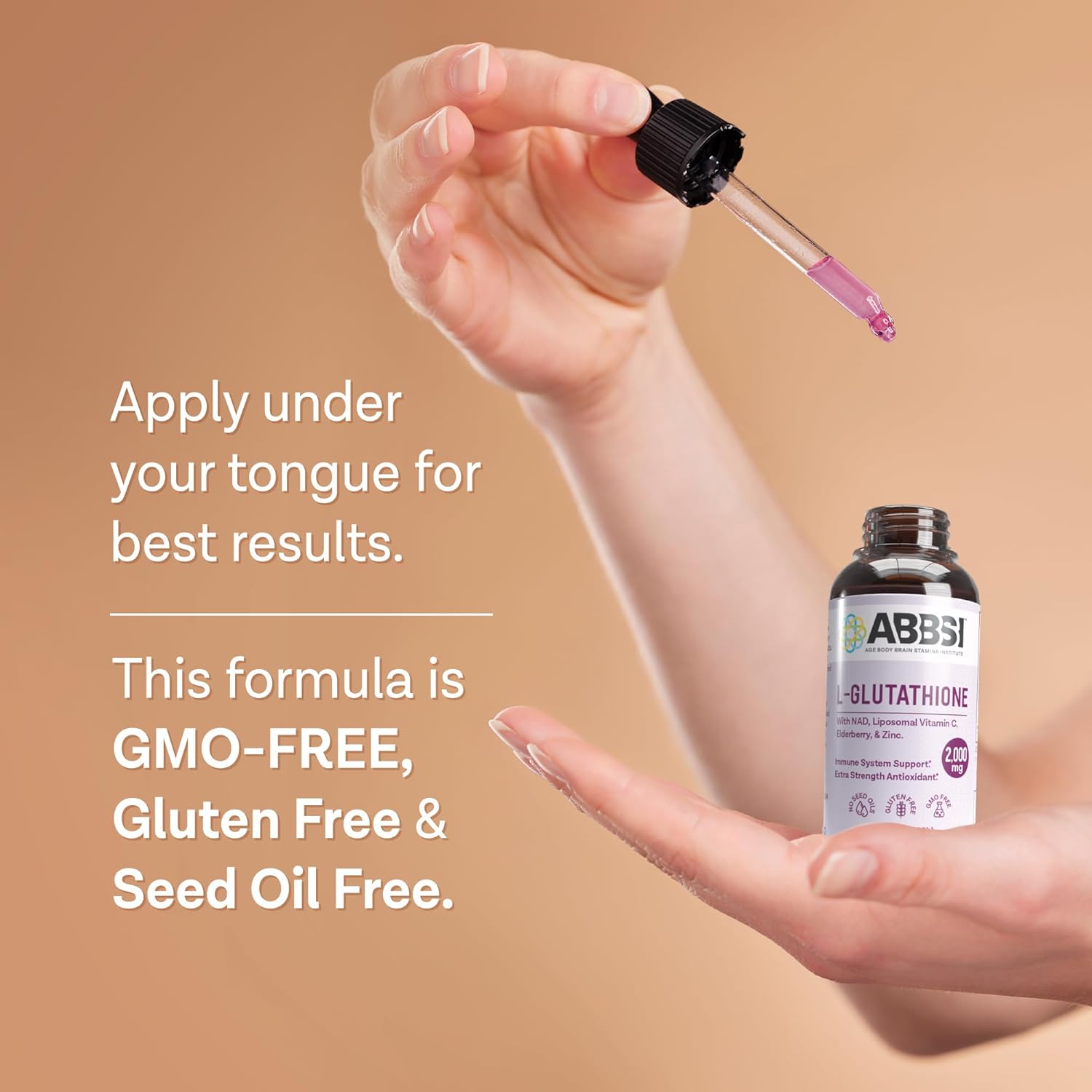 ABBSI Liposomal Glutathione Liquid with NAD & Elderberry - 2000MG - Enhanced Absorption - Powerful Antioxidant - Non-GMO, Vegan, Gluten-Free - 2 fl oz