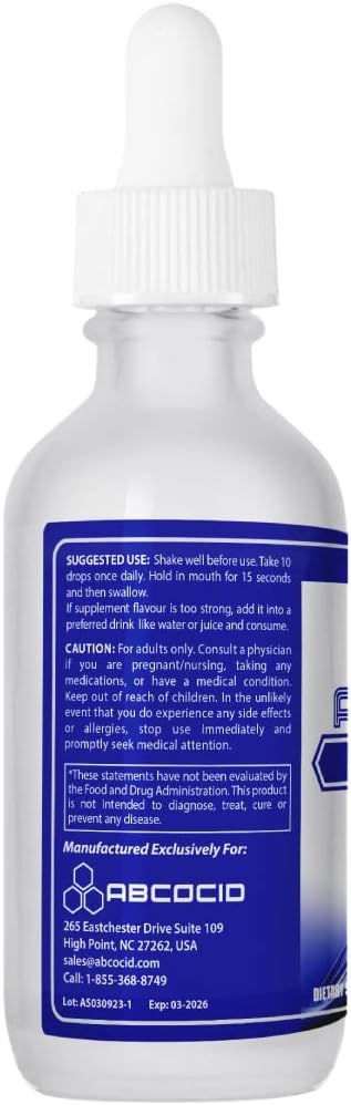ABCOCID Boswellia Extract Liquid - 417mg, 4oz, 240 Servings - USA Made, Fast Absorption, Non-GMO, GMP Certified, Cruelty-Free